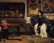 詹姆斯 蒂索 : Marguerite in Church